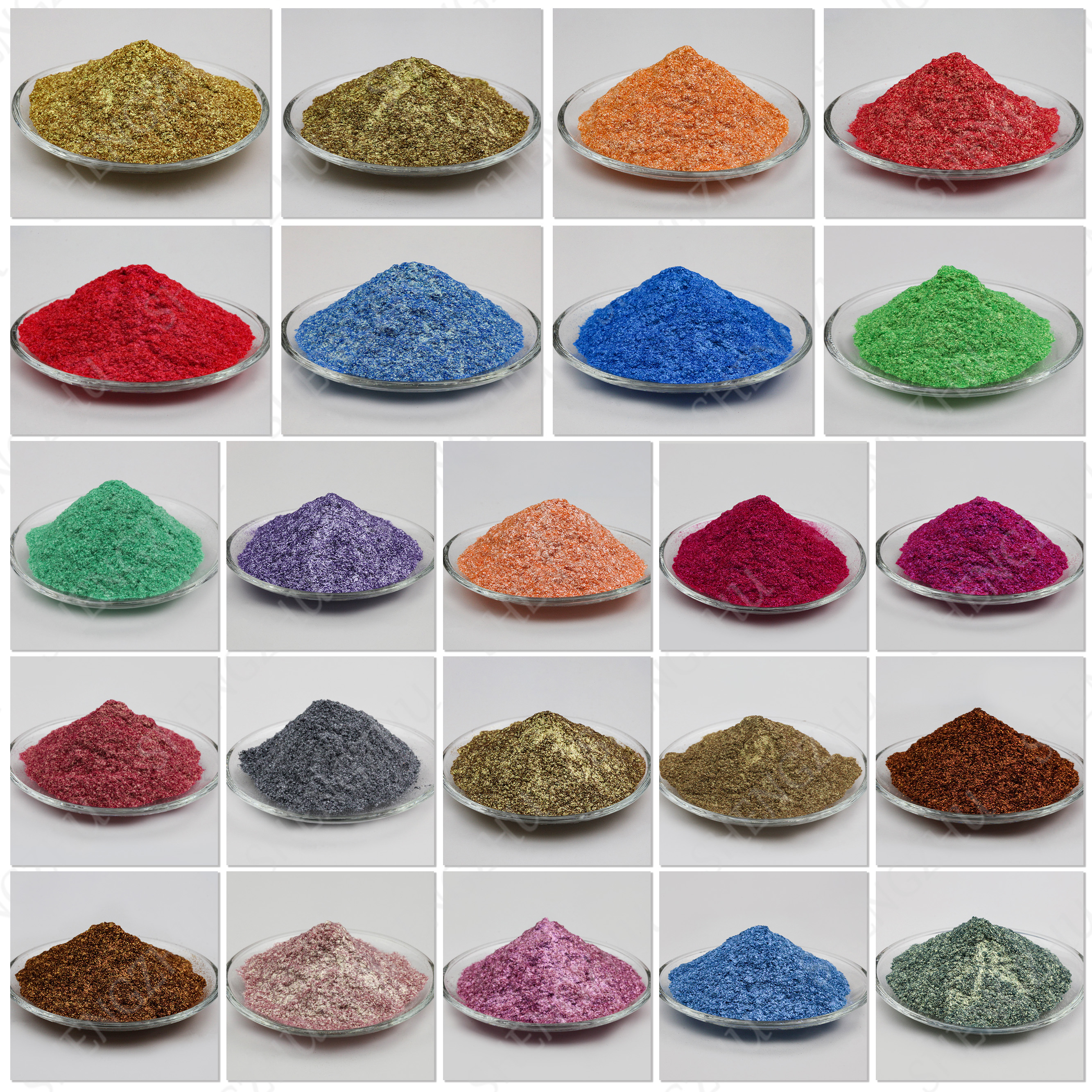 50 Colors Cosmetic Colored Mica Powder Pearl Pigment 1kg Minimum Order for Epoxy Resin Soap Handmade Leather Coating Pigments