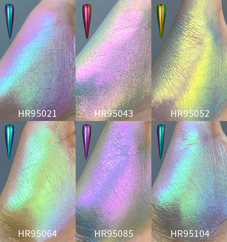 Cosmetic Grade Eco-friendly Solvent Resistant Transparent Chameleon Powder Moonlight Aurora Pigment for Nail Art Make-up