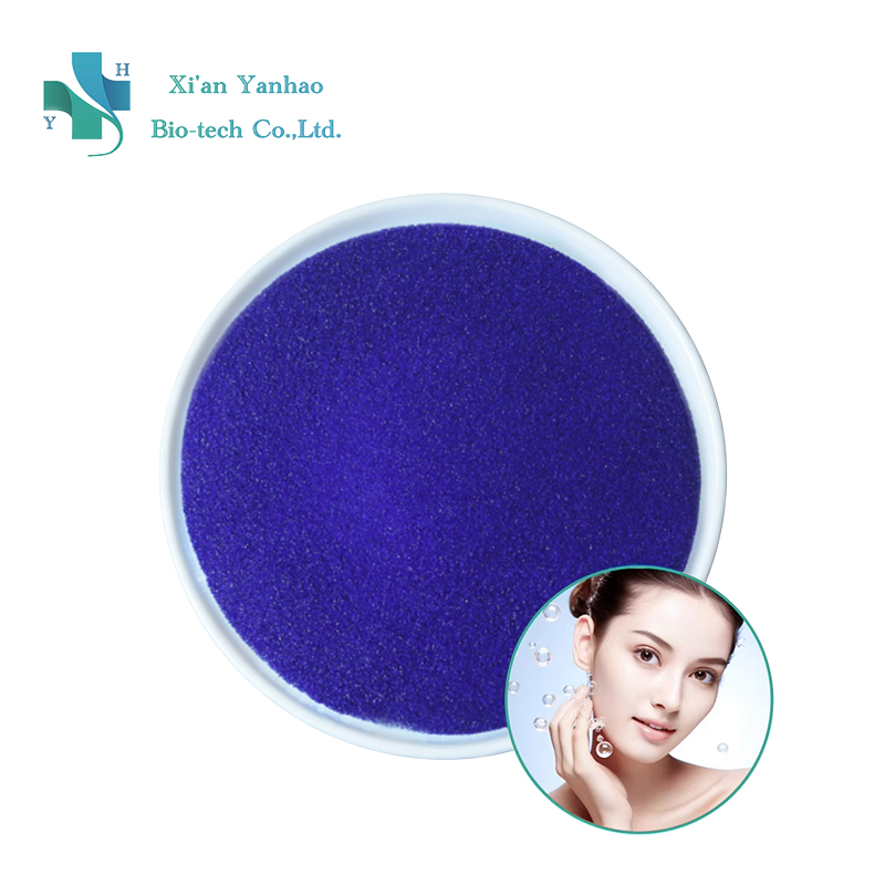 Cosmetic Ingredients Blue Copper Peptides Powder Copper Tripeptide-1 GHK-CU Copper Peptide