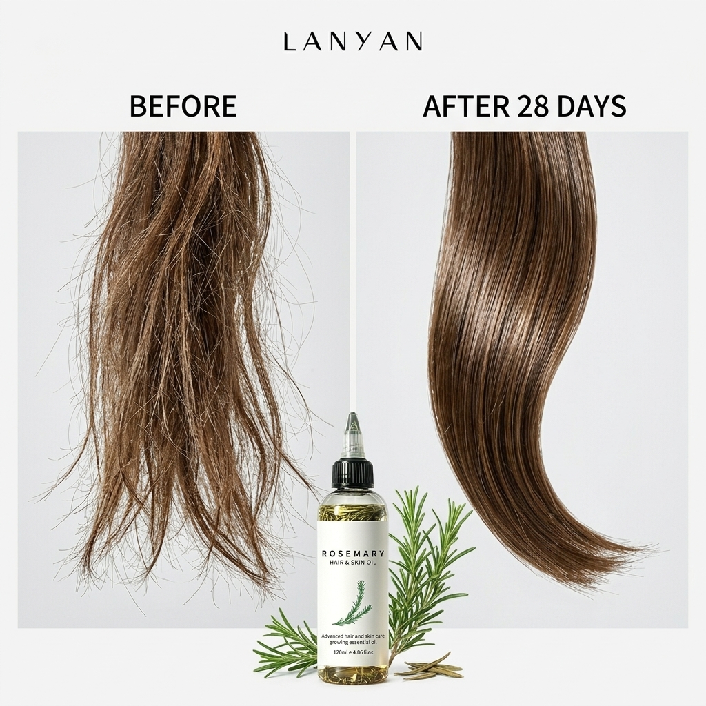 Wholesale In Stock Rosemary Hair Oil 100% Pure Natural Non Greasy Nourish Follicles Strengthening Low MOQ 100 Custom Logo