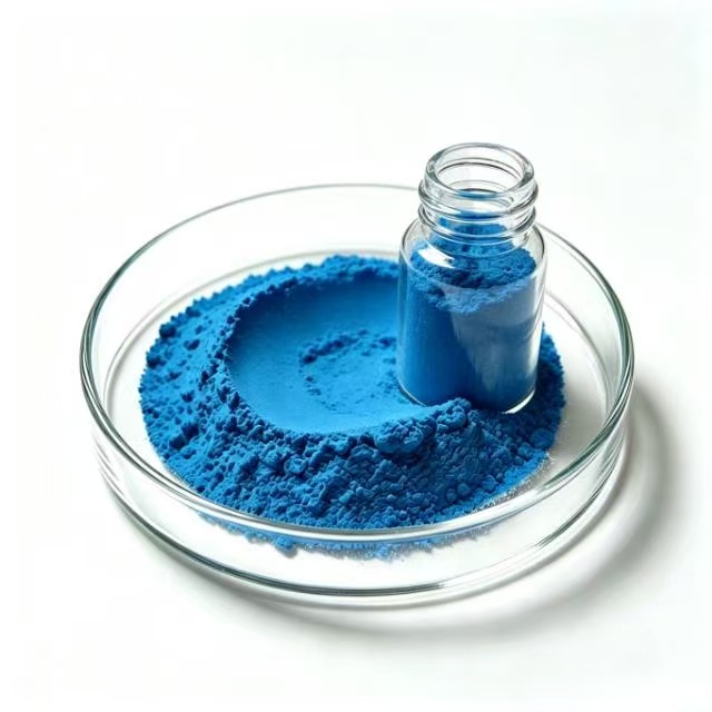 Manufacturer Supplies Copper Peptide GHK-Cu Cosmetic Ingredients, Blue Powder for Skincare