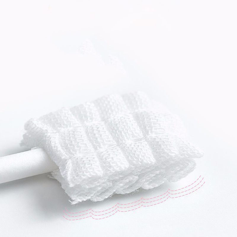Top Quality Factory Supply OEM Baby Brush Tongue Cleaner Soft Paper Rod Infant Oral Cleaning Swabs Baby Gauze Toothbrush
