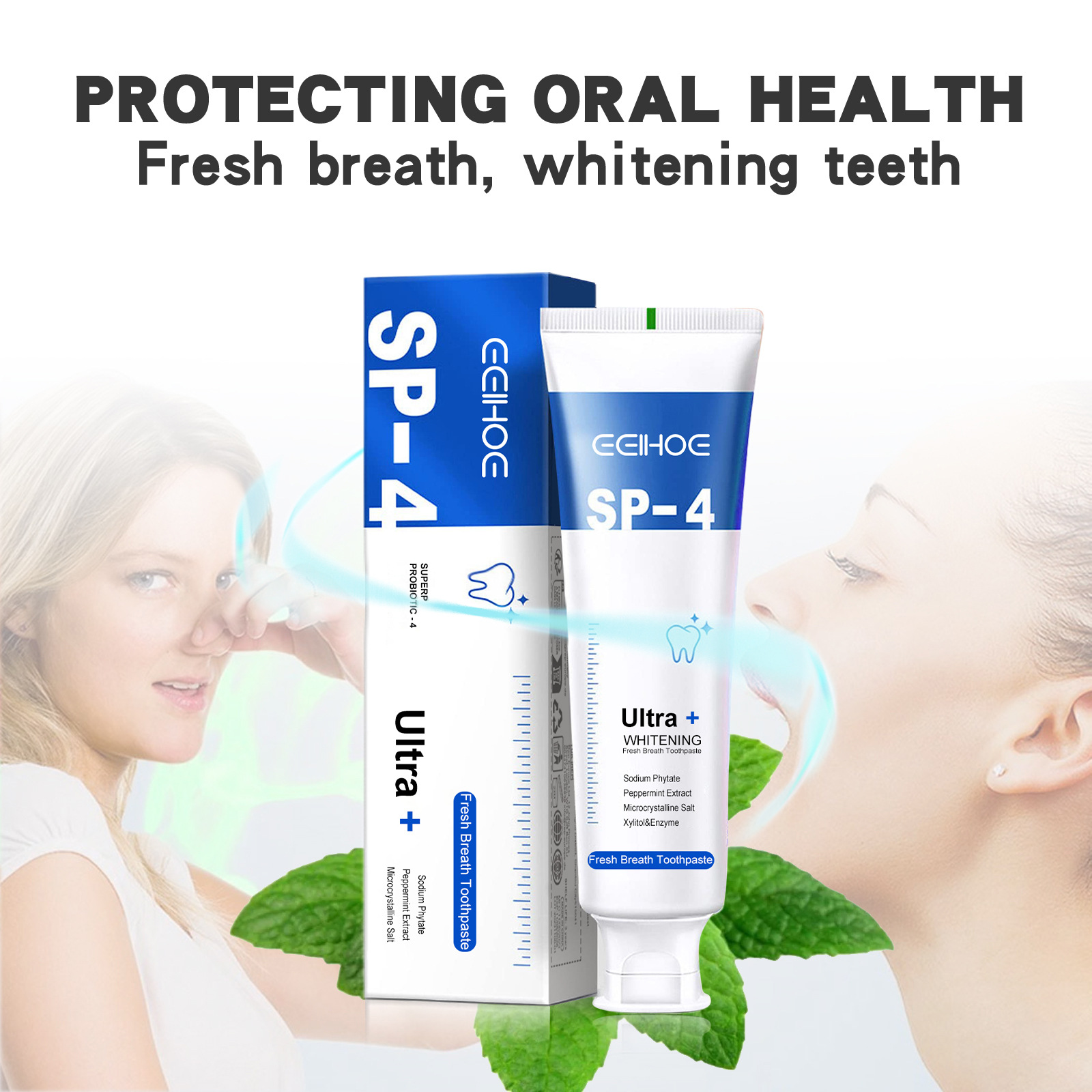 EELHOE Daily Oral Care Toothpaste Fresh Breath Odor-Cancelling Chemical Ingredients for Brightening Teeth at Home