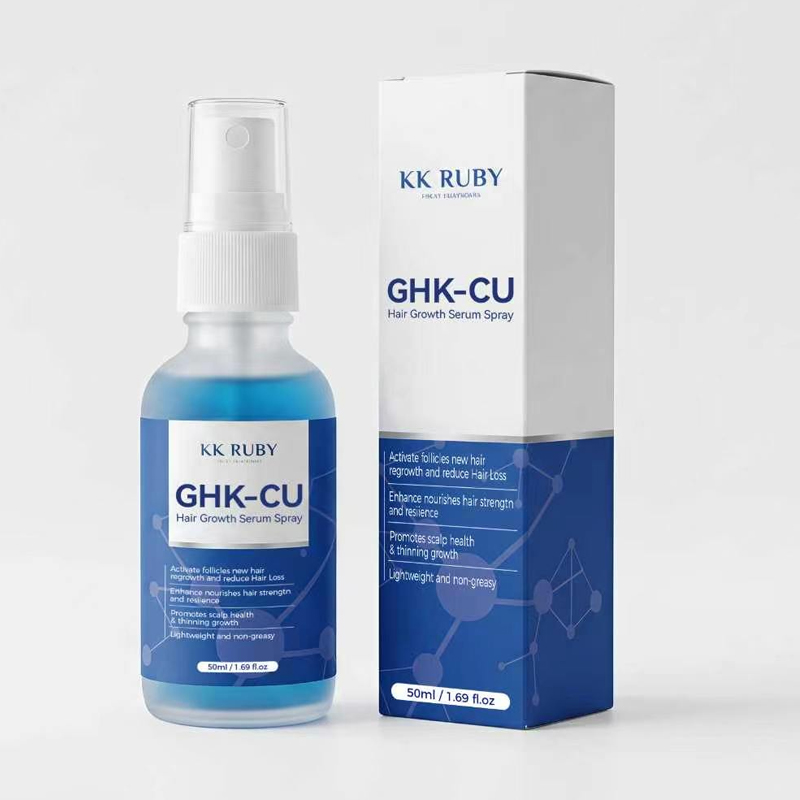 Private Label Copper Peptide Strengthening Scalp Care Hair Repair Nourishing Spray GHK-Cu Hair Growth Serum Spray For Women Men