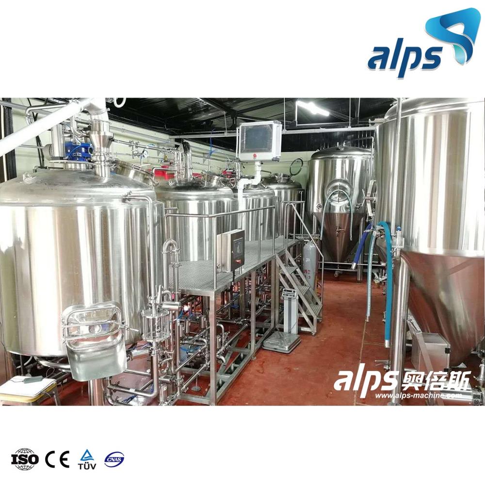 Turnkey Project Industrial Beer Production Plant Small Beer Brewing Equipment / Brewery Machine
