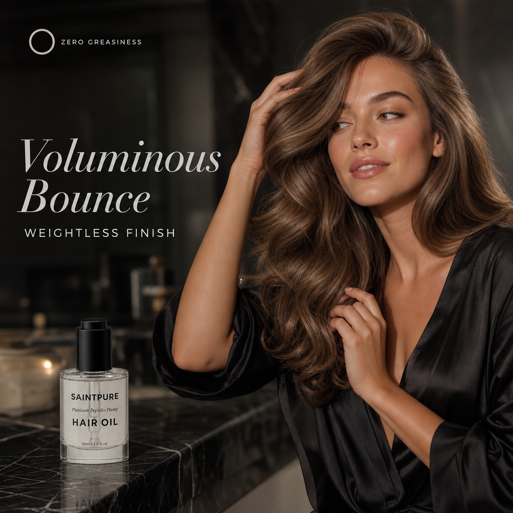 OEM Luxury Platinum Peptide Hair Oil Volumizing Serum Deep Repair For Damaged Fine Hair 30ml Private Label Custom Care Wholesale