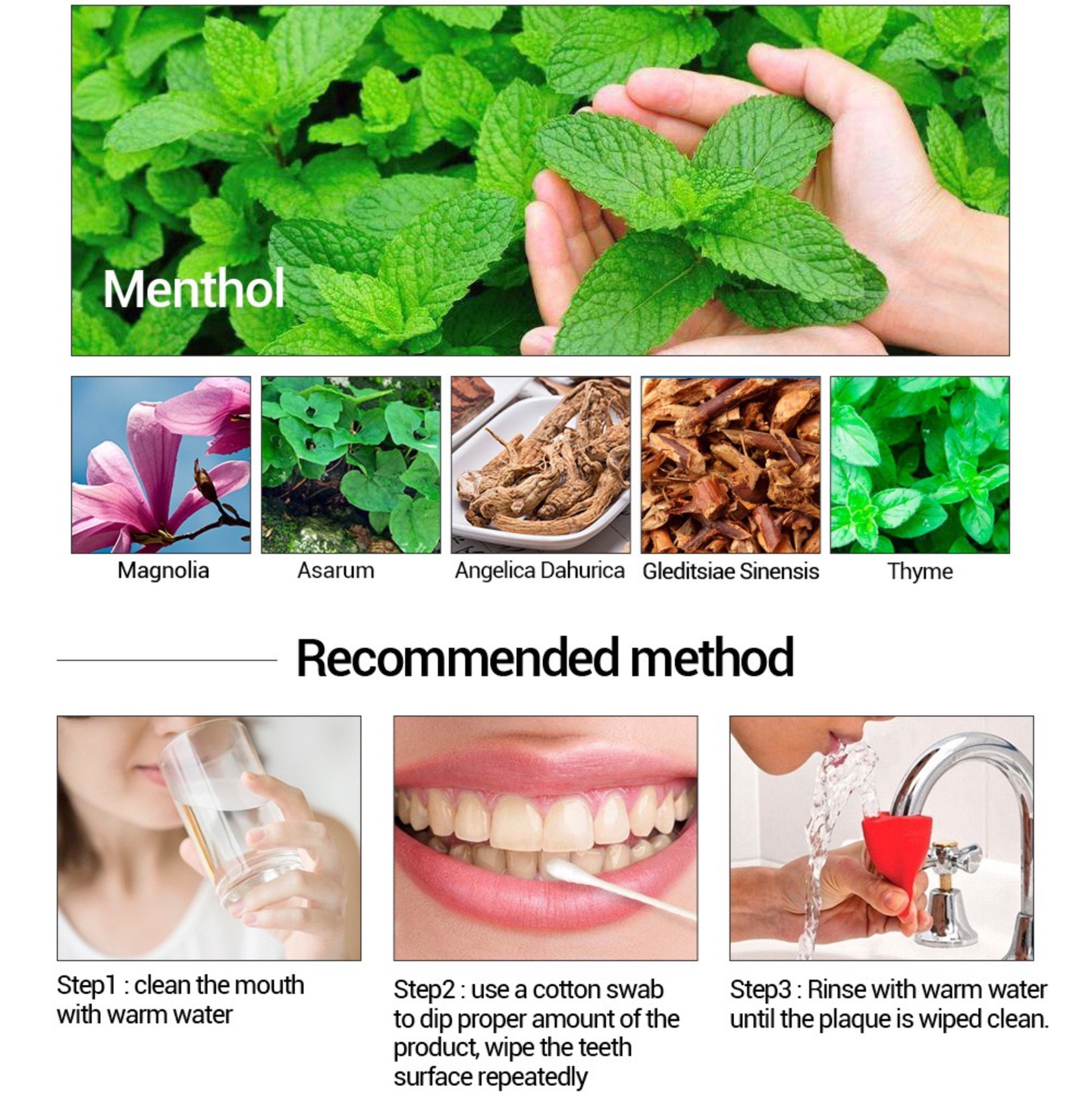LANBENA Herbal Ingredients Oral Care Tooth Whitening Stain Removal Brighten Odor Reduce Teeth Whitening Essence Serum