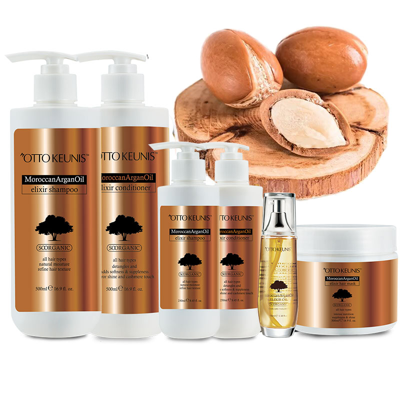 Private Label Silk Smoothing Argan Oil Shea Butter Shampoo and Conditioner Oem Natural Hair Care Set