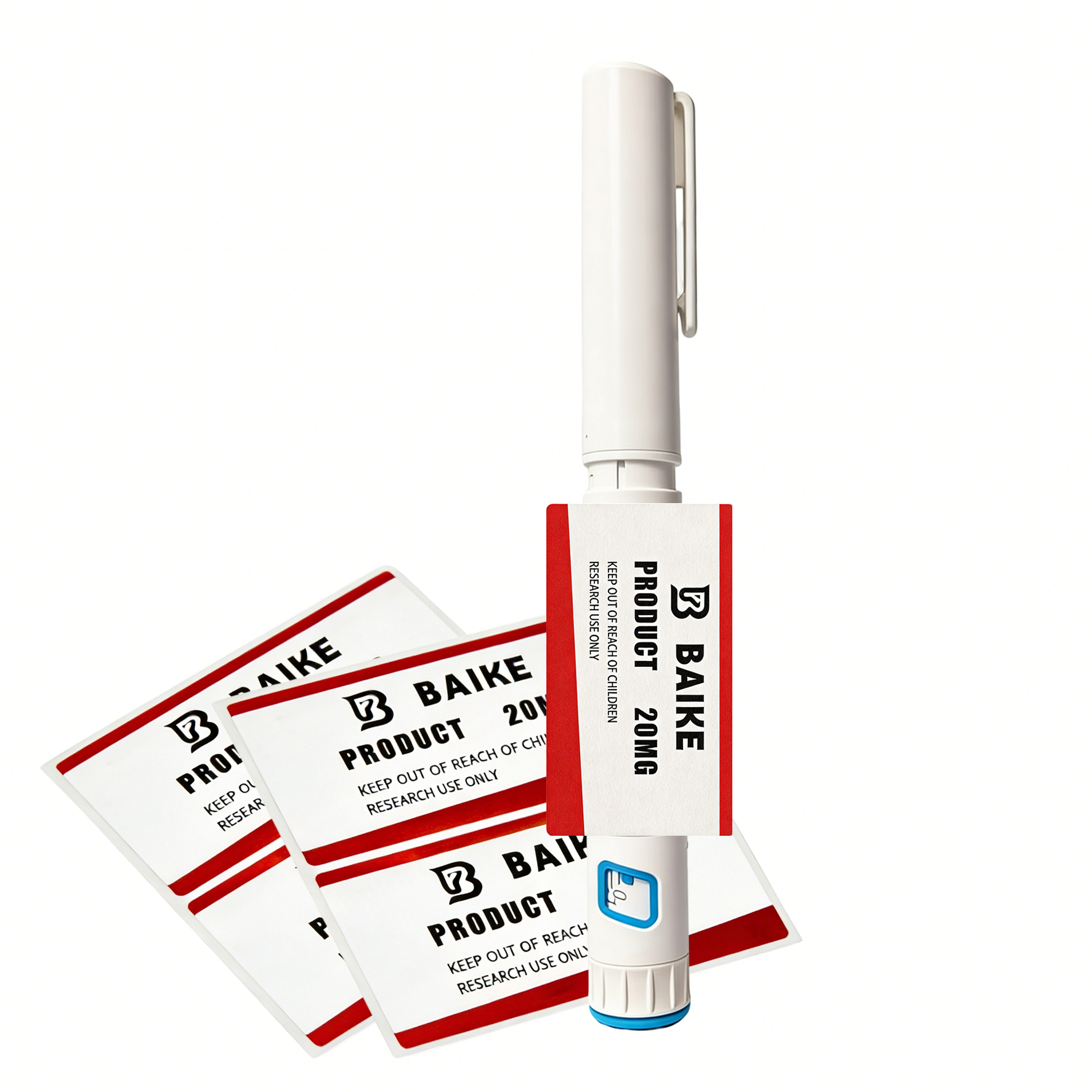 Custom Peptides Injectable Pen Labels Hologram 3ml Peptide Label Sticker Sheet Adhesive Packaging Labels For Medicine