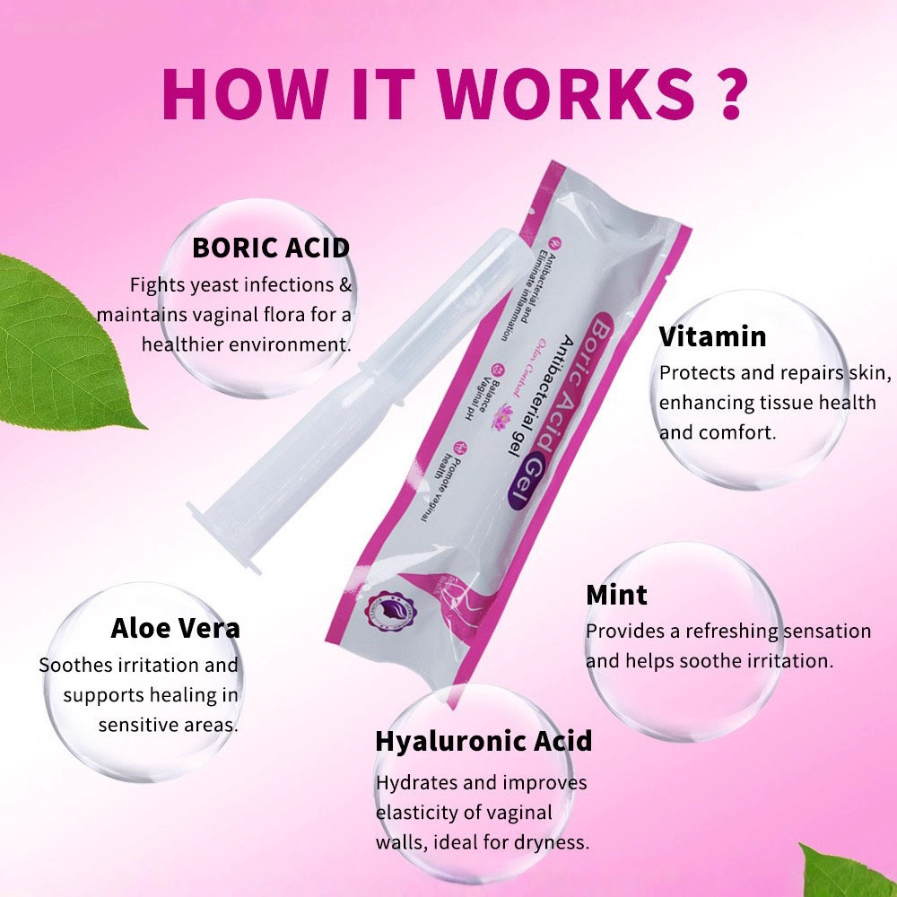 Wholesale Natural Boric Acid Probiotic Yeast Stabilizing Gel, Used For Female Vaginal Care, Cleaning, And Soothing Gel OEM