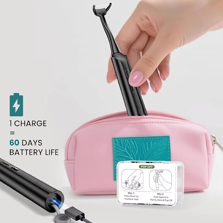 Daily Care Wholesale Twin-Line Floss Black Ipx7 Waterproof 5 Speed Modes 32000 Vibrations Rechargeable Electric Dental Floss