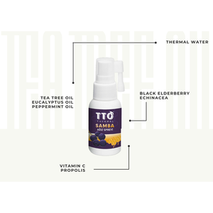 TTO Thermal Samba Oral Spray 30ml Tea Tree Oil Vitamin C Propolis Fresh Breath Treatment Oral Hygiene Care Natural Ingredients