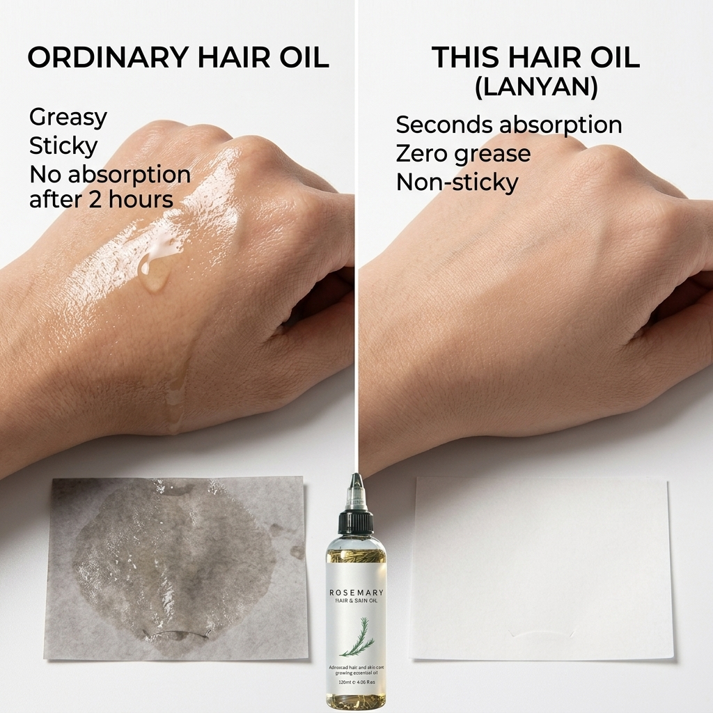 Wholesale In Stock Rosemary Hair Oil 100% Pure Natural Non Greasy Nourish Follicles Strengthening Low MOQ 100 Custom Logo