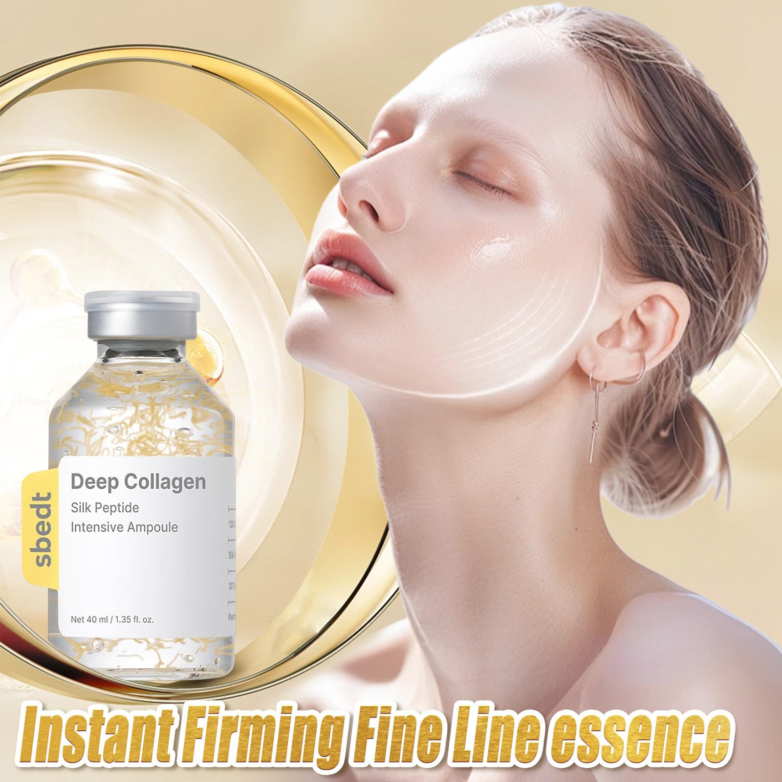 Silk Pept-ide Intensive Ampoule Collagen For 40ml With Firming &amp; Moisturizing Benefits For Men's Delicate Skin