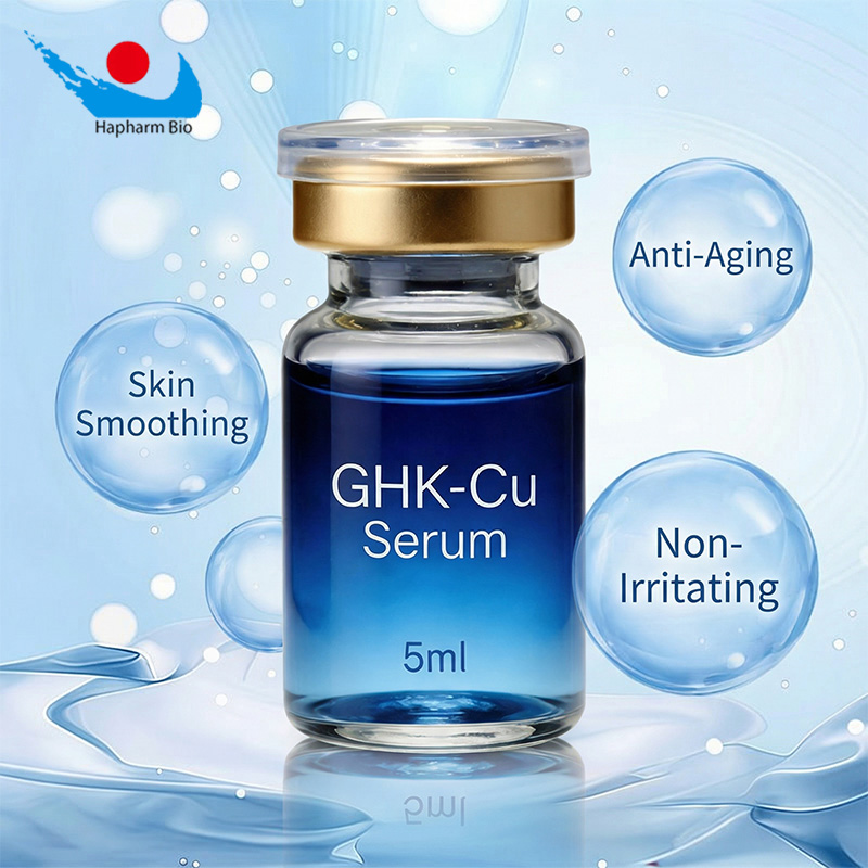OEM / ODM Service Synthetic Signal Peptide GHK-Cu Blue Copper Peptide Complex Serum For Intensive Repair Nourishing