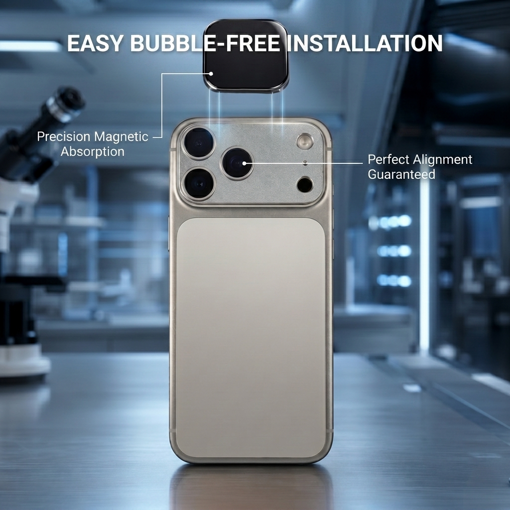 Magnetic 9H Tempered Glass Full Coverage Anti-Spy Anti-Fingerprint Anti-Shock Waterproof UV Filter for Camera Protection