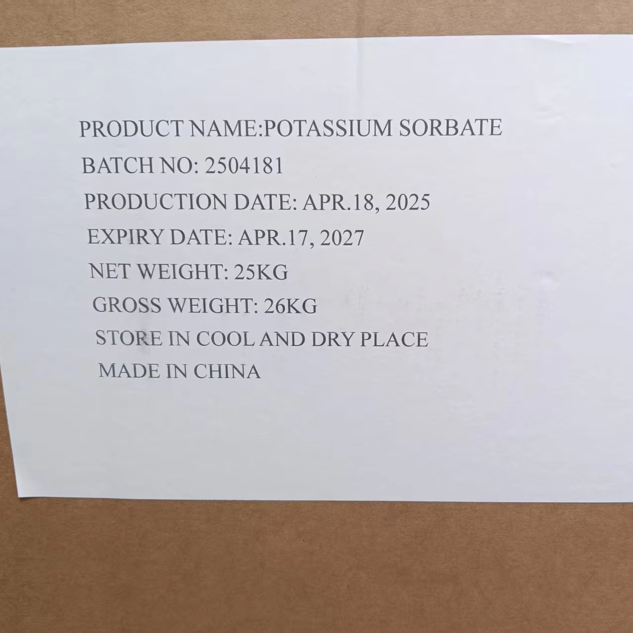 Food Additives Preservative Granular Potassium Sorbate CAS 24634-61-5