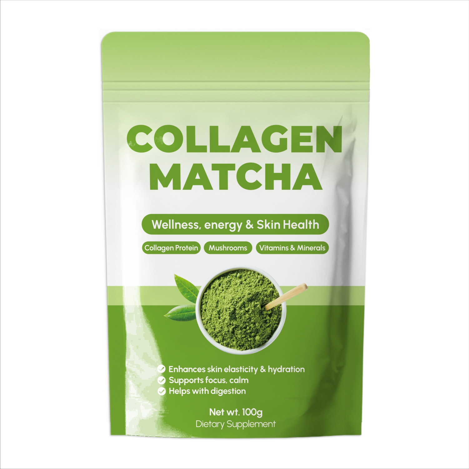 OEM Marine Collagen Peptides Powder 5000mg Skin Glow Hair Nails 300g Hydrolyzed Collagen ANTI-Aging Hair Nails Mactcha Powder