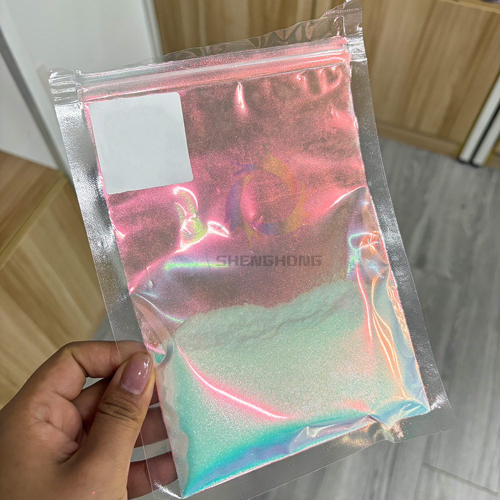 SH Cosmetic Grade Aurora Multi Chrome Hypershift Nail Color Chameleon Effect Pigment Powder Pink Gold Loose Coating Pigment