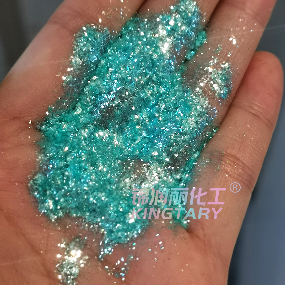 Bulk Duochrome Glass Eyeshadow Flakes Glitter Colors Powder for Coating Pigment Makeup and Leather Pigments