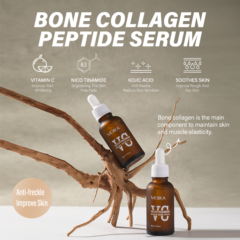 Kojic Acid Serum 30ml Vitamin C Niacinamide Brightening Dark Spot Correcting OEM Private Label