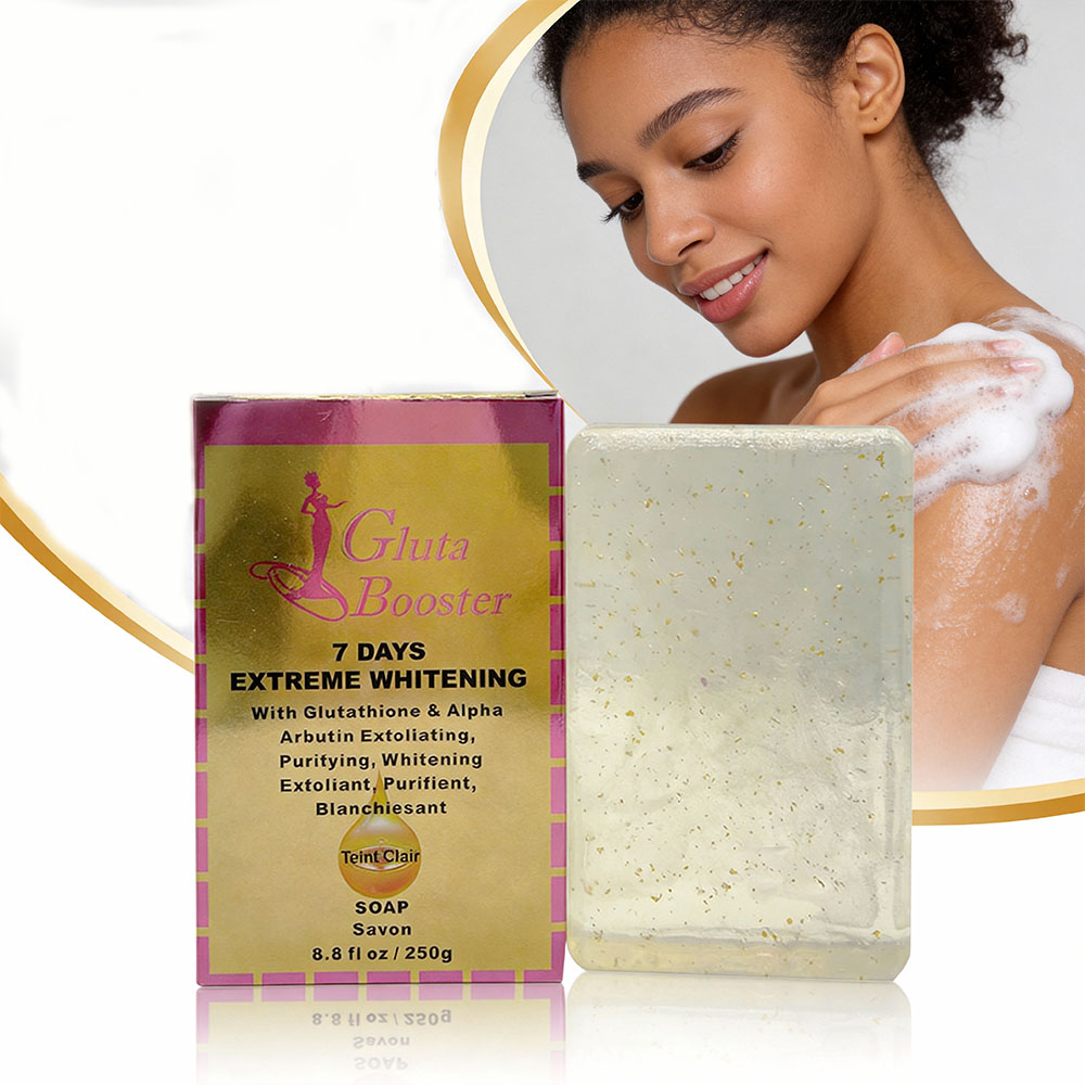 Strong Whitening Black Skin Soap Glutathione &amp; Alpha Arbutin Exfoliating Purifying Nourishing Skin Care Products