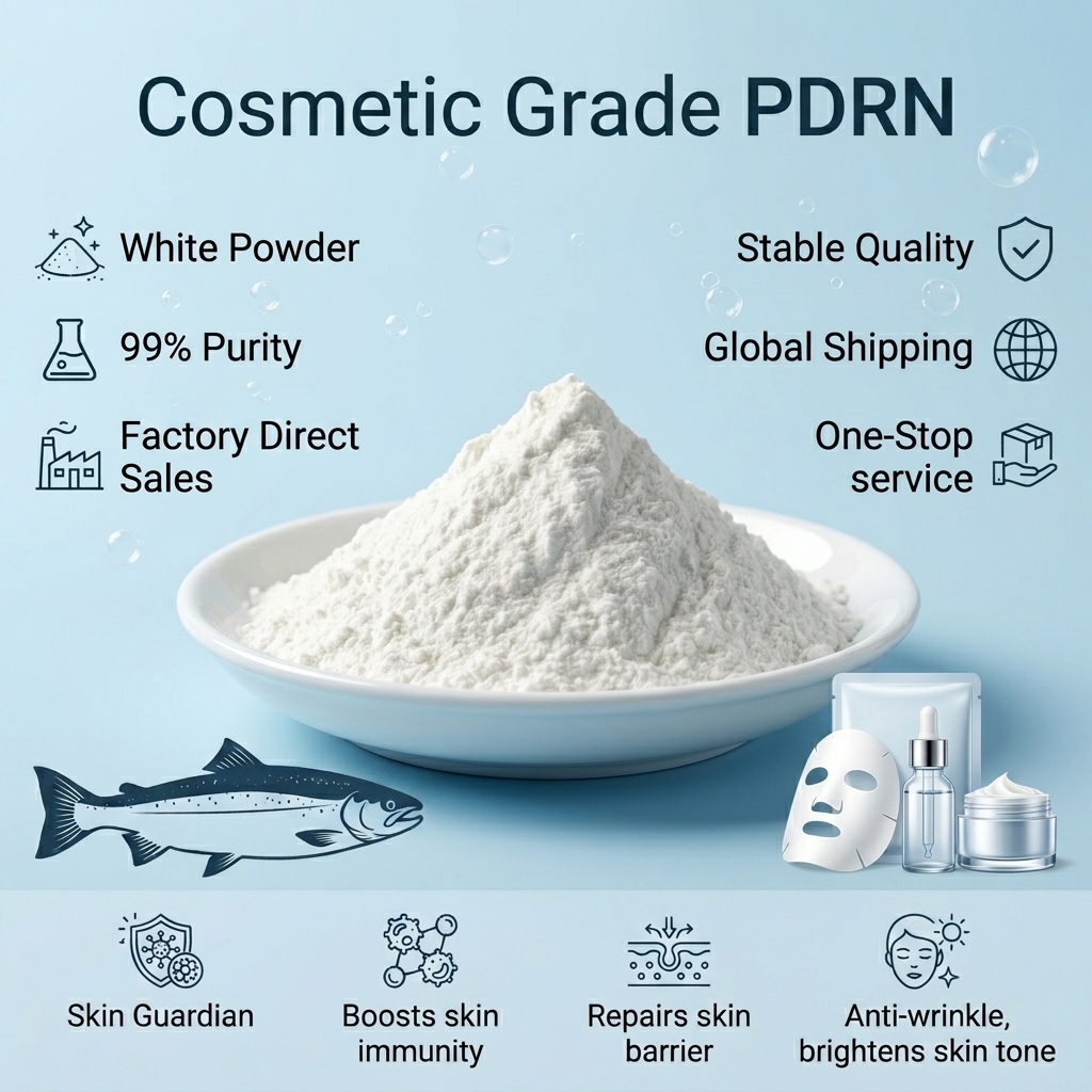 Ingrelonier Supply Cosmetic Grade High Purity 99% White PDRN Polydeoxyribonucleotide Powder For Skin