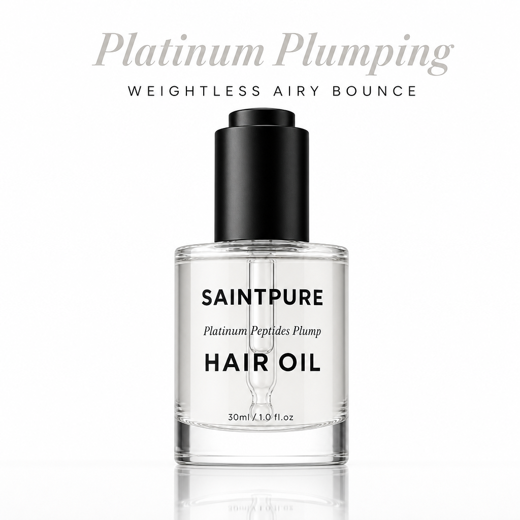 OEM Luxury Platinum Peptide Hair Oil Volumizing Serum Deep Repair For Damaged Fine Hair 30ml Private Label Custom Care Wholesale