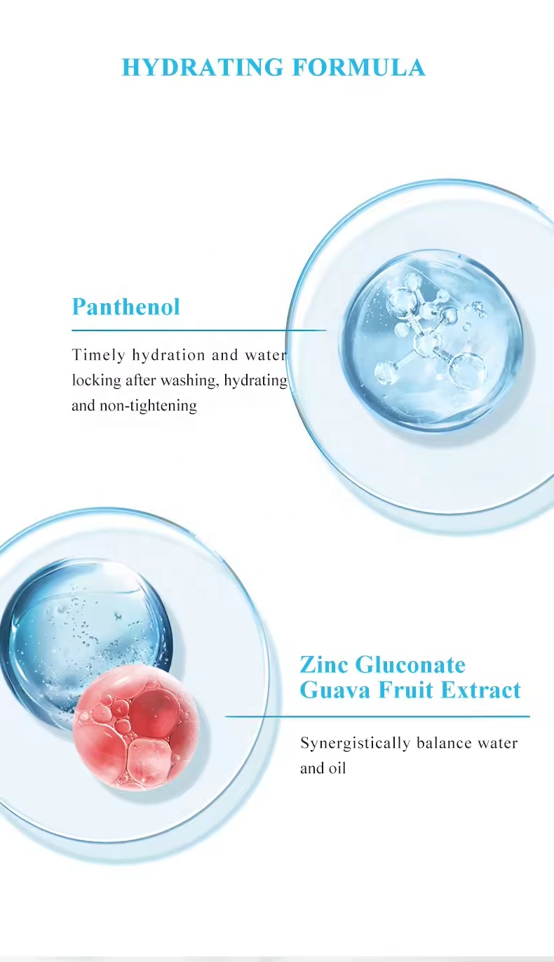 Daily Use Mild Acidic Facial Cleansing Foam Natural Ingredients Bubble Cleanser Gentle Acne Care Deep Clean