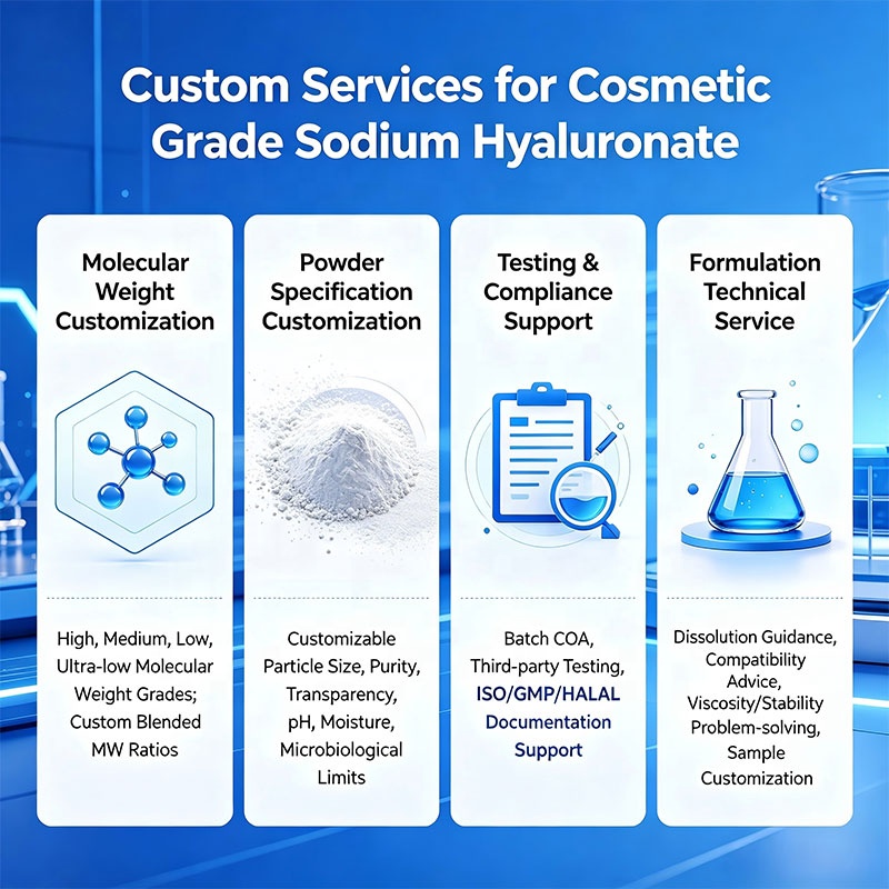 Factory Direct Hair Care Sodium Hyaluronate | Bulk Cosmetic Grade Hyaluronic Acid Raw Material