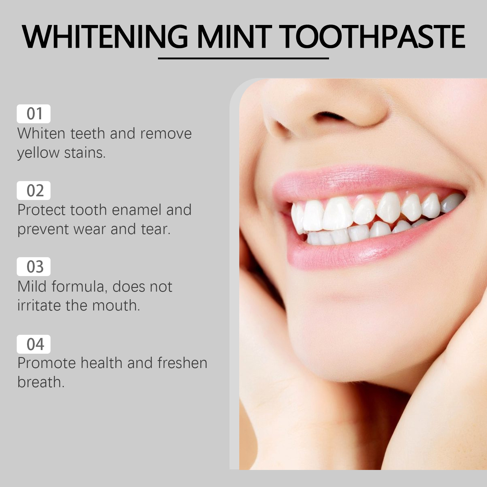 Factory-made ORALHOE Adult Anti-Bacterial Oral Care Toothpaste Chemical Ingredients Remove Plaque Bad Breath-Refreshing Mint