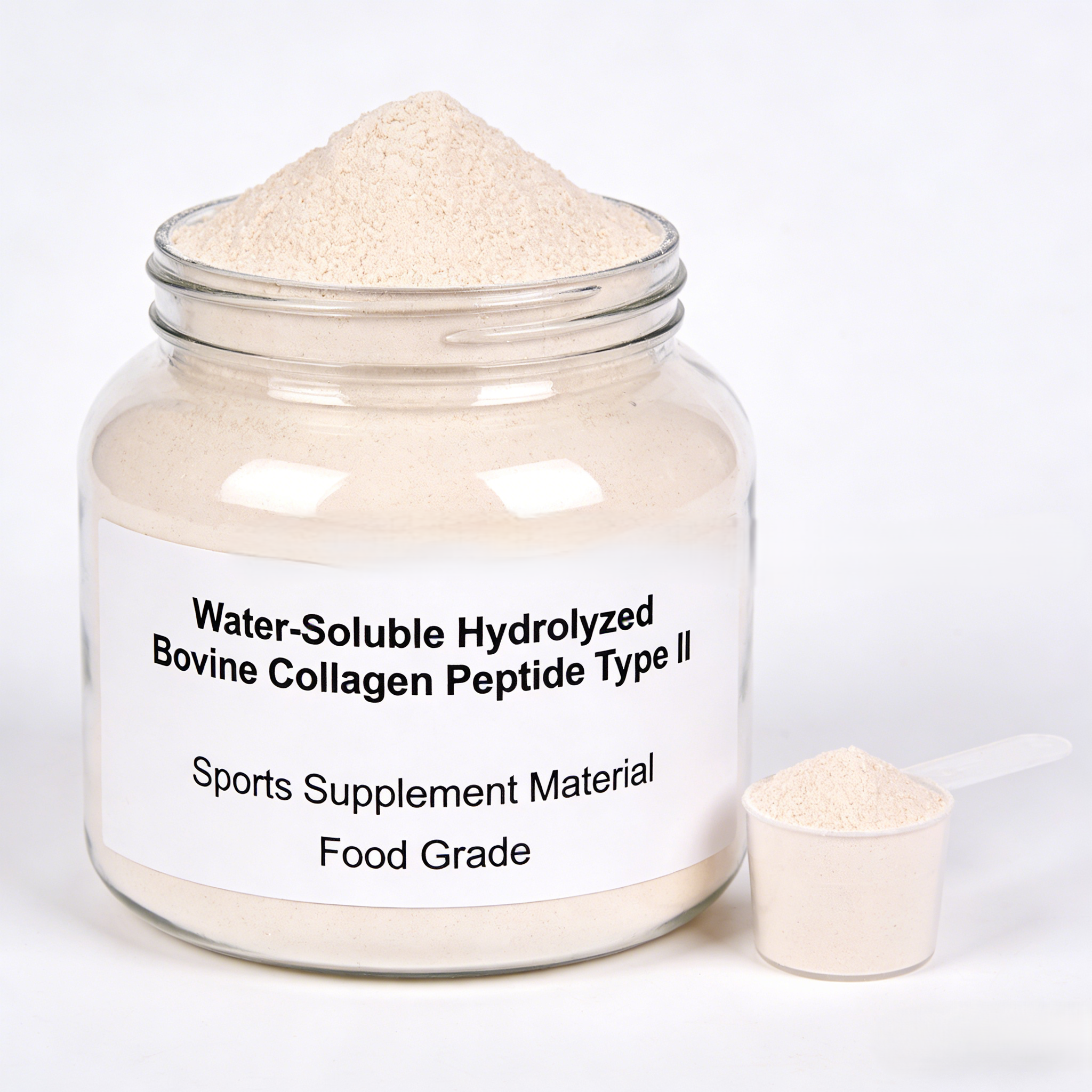 Cosmetics Ingredients Water Dissolve Hydrolyzed Bovine Collagen Peptide Type Ll Sports Supplement Material Food Grade