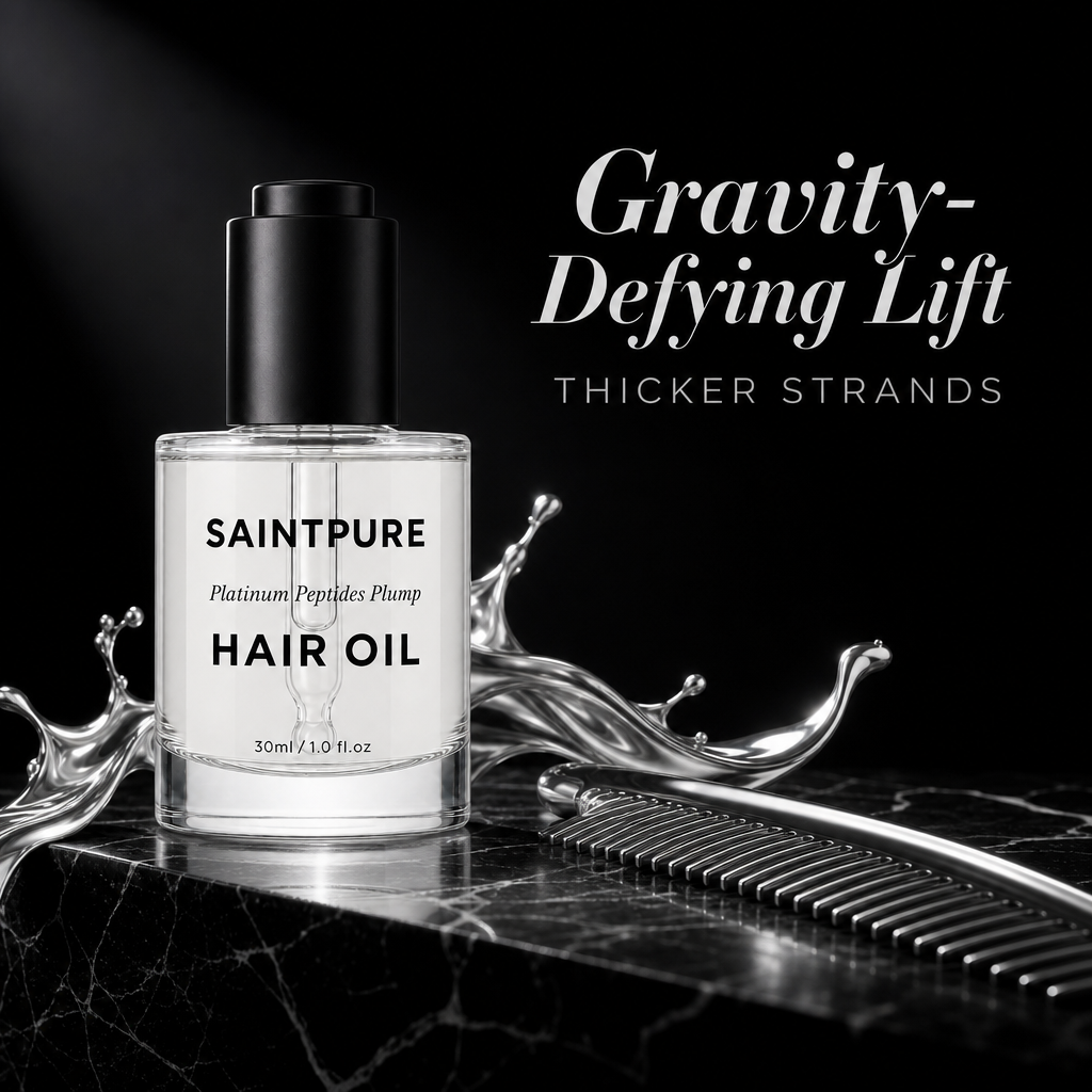 OEM Luxury Platinum Peptide Hair Oil Volumizing Serum Deep Repair For Damaged Fine Hair 30ml Private Label Custom Care Wholesale
