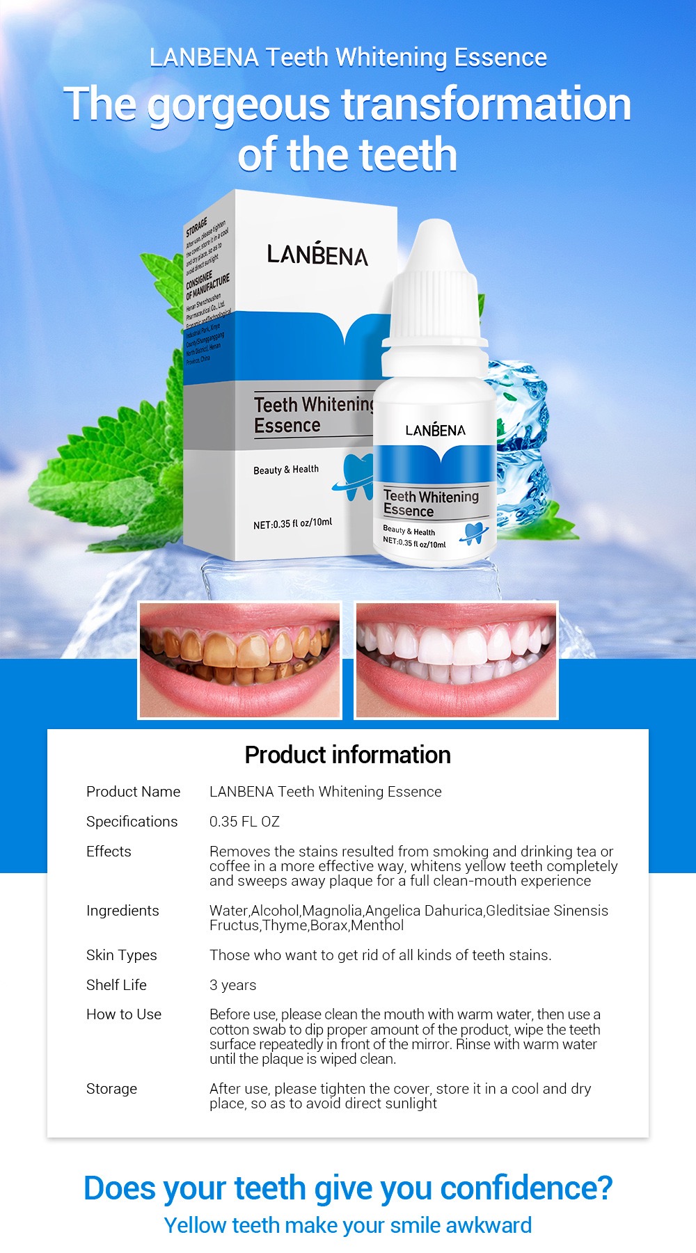 Teeth Whitening Essence Details