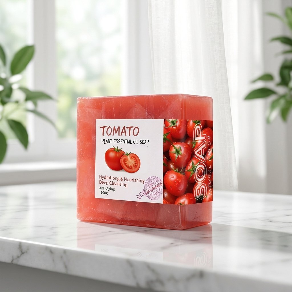 Beauty Skin Lightening Natural Nourishing Cleaning Moisturizes Bar Sustainable Private Level Tomato Soap Whitening