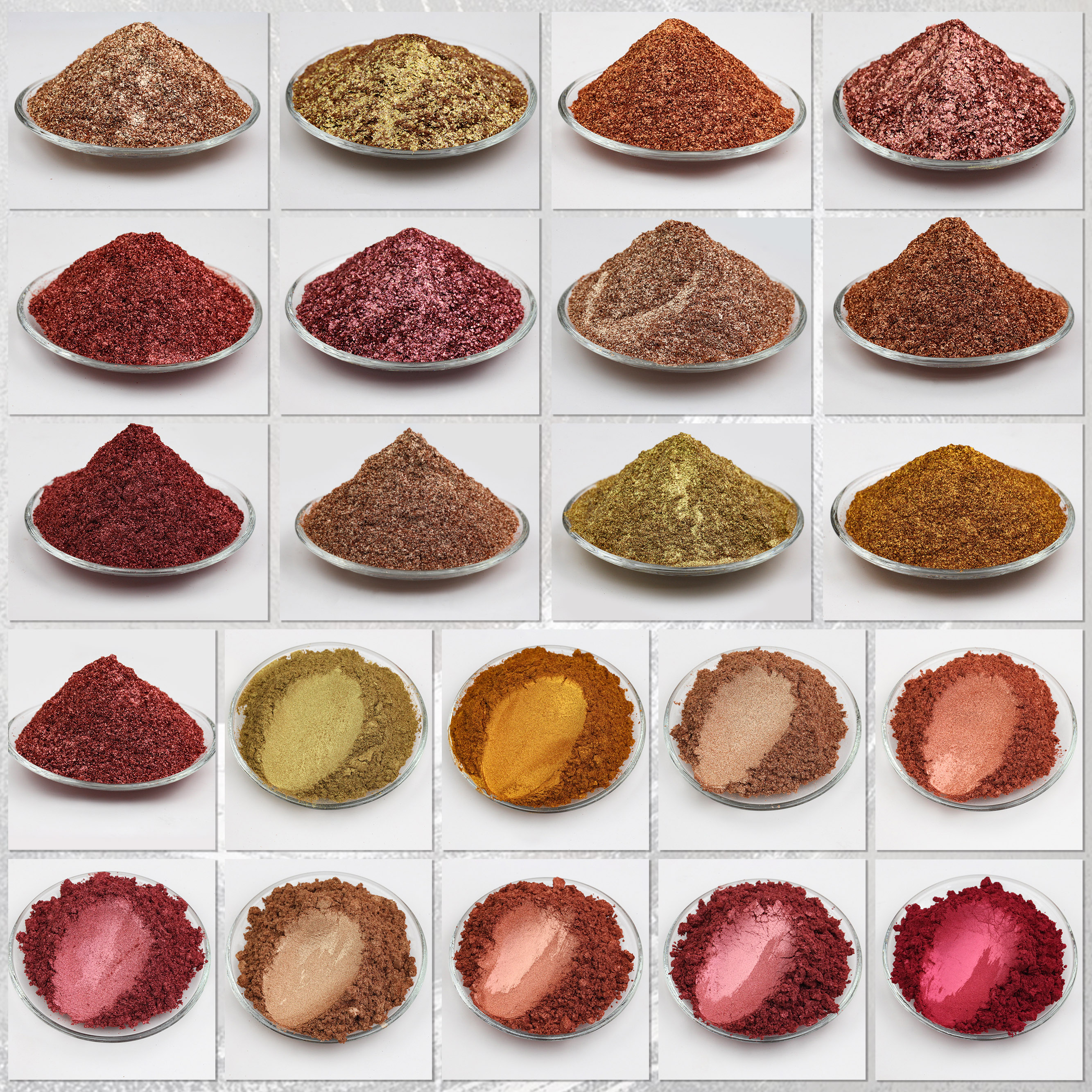 50 Colors Cosmetic Colored Mica Powder Pearl Pigment 1kg Minimum Order for Epoxy Resin Soap Handmade Leather Coating Pigments