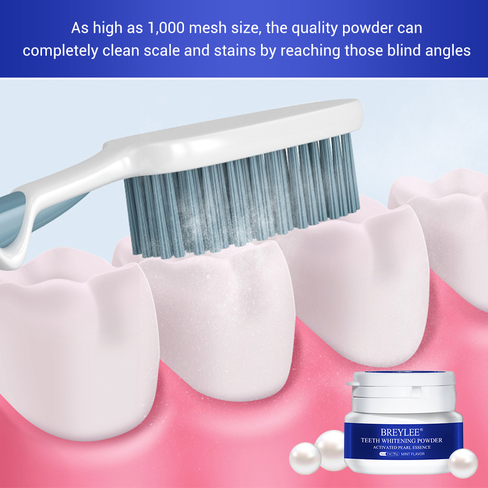 Breylee Pearl Teeth Whitening Powder Teeth Stain Remover Brightening Oral Refreshing Replace Toothpaste