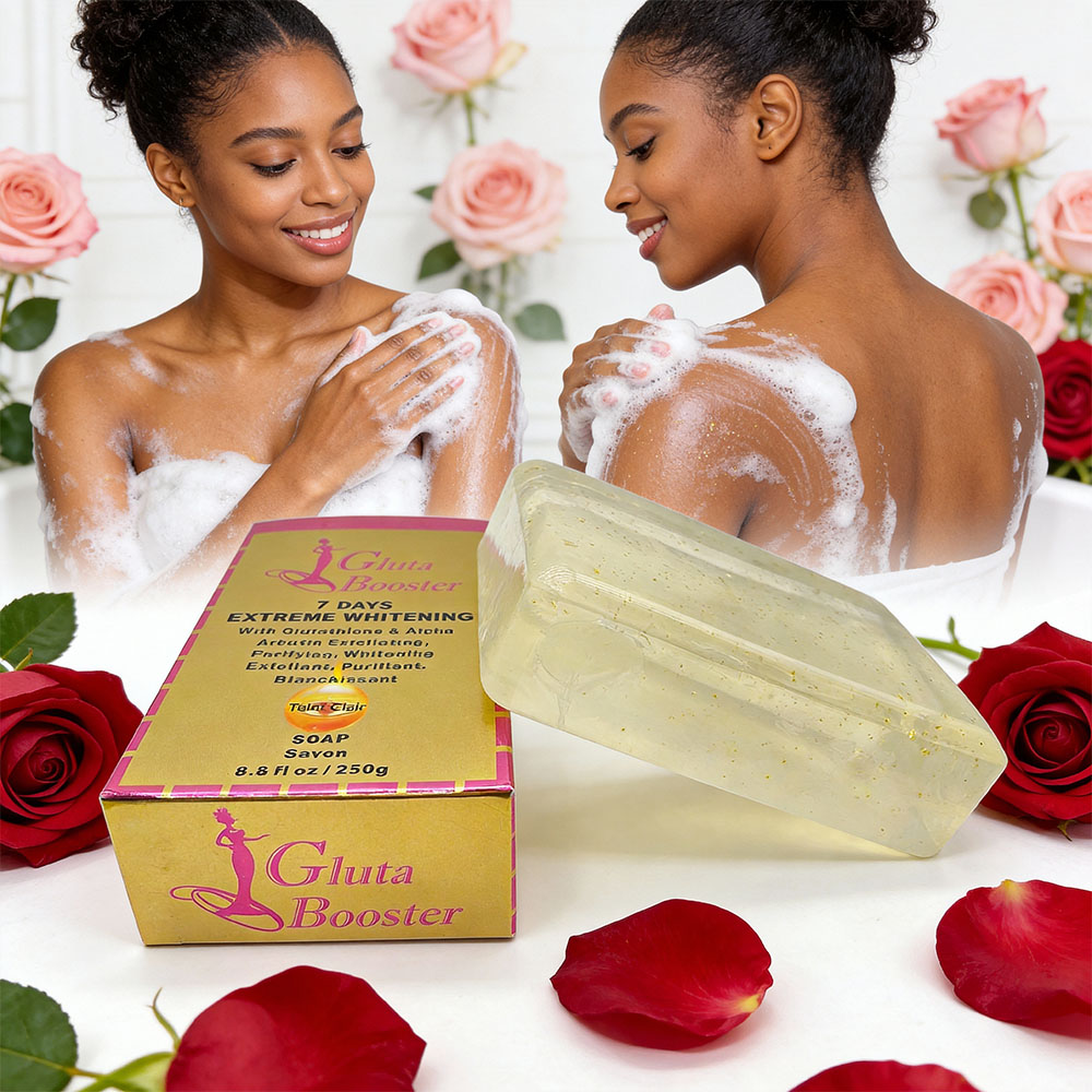 Strong Whitening Black Skin Soap Glutathione &amp; Alpha Arbutin Exfoliating Purifying Nourishing Skin Care Products
