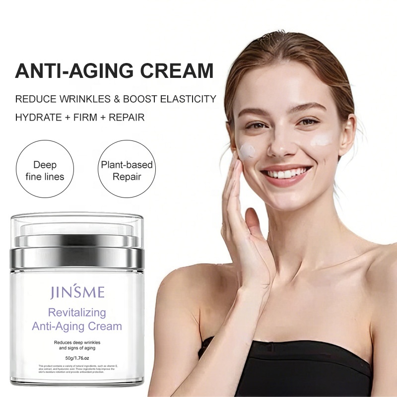 Private Label OEM Anti Wrinkle Face Cream Fragrance Free Hyaluronic Acid Anti Aging Moisturizer For Mature Skin