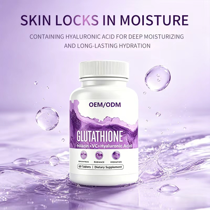 Customize Formula Glutathione Niacin VC Hyaluronic Acid Tablets Natural Antioxidant Beauty Product Brighten Skin Radiate Tone