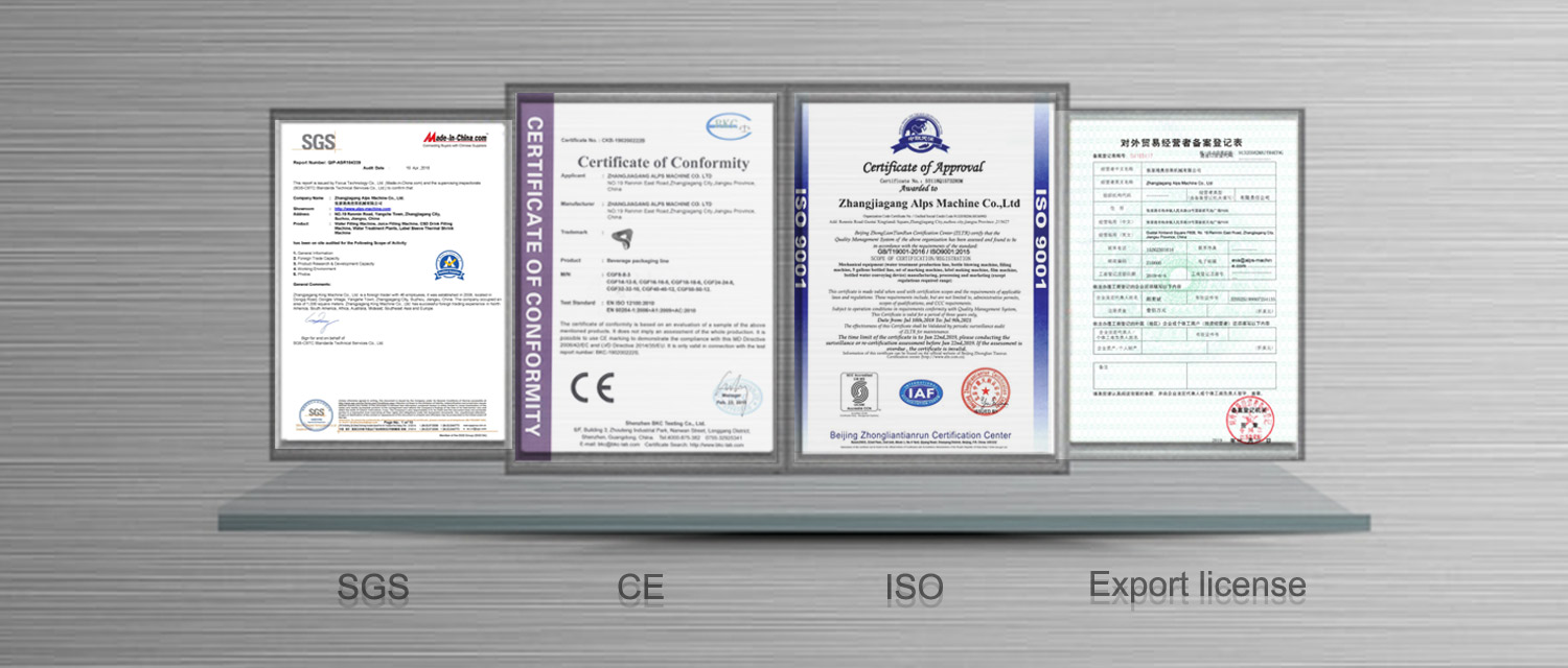 Quality certifications