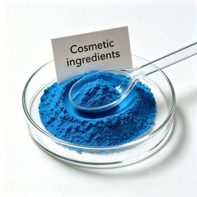 Manufacturer Supplies Copper Peptide GHK-Cu Cosmetic Ingredients, Blue Powder for Skincare
