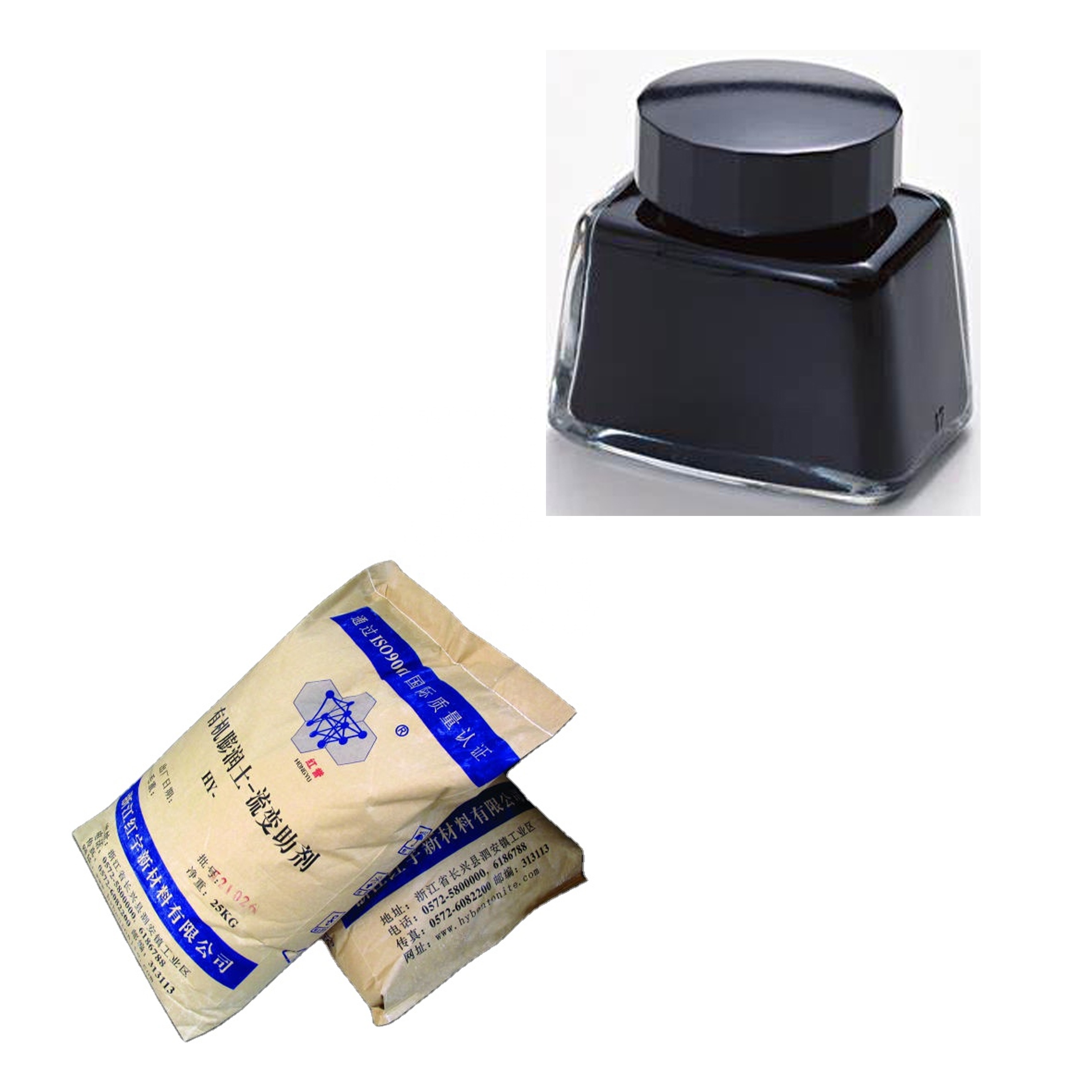 15 Years Factory Direct Supply Zhejiang Hongyu Cosmetic Organic Bentonite Powder Coating High Grade High Viscosity Anti-sediment