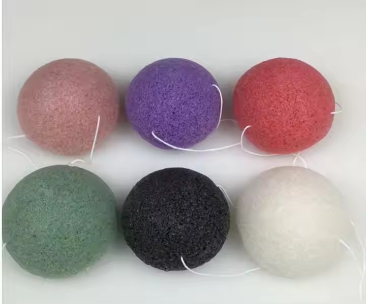 Organic 100% Natural Konjac Cleansing Facial Sponges Custom Packaging Acceptable Soft Konjac Sponge For Face Body Washing
