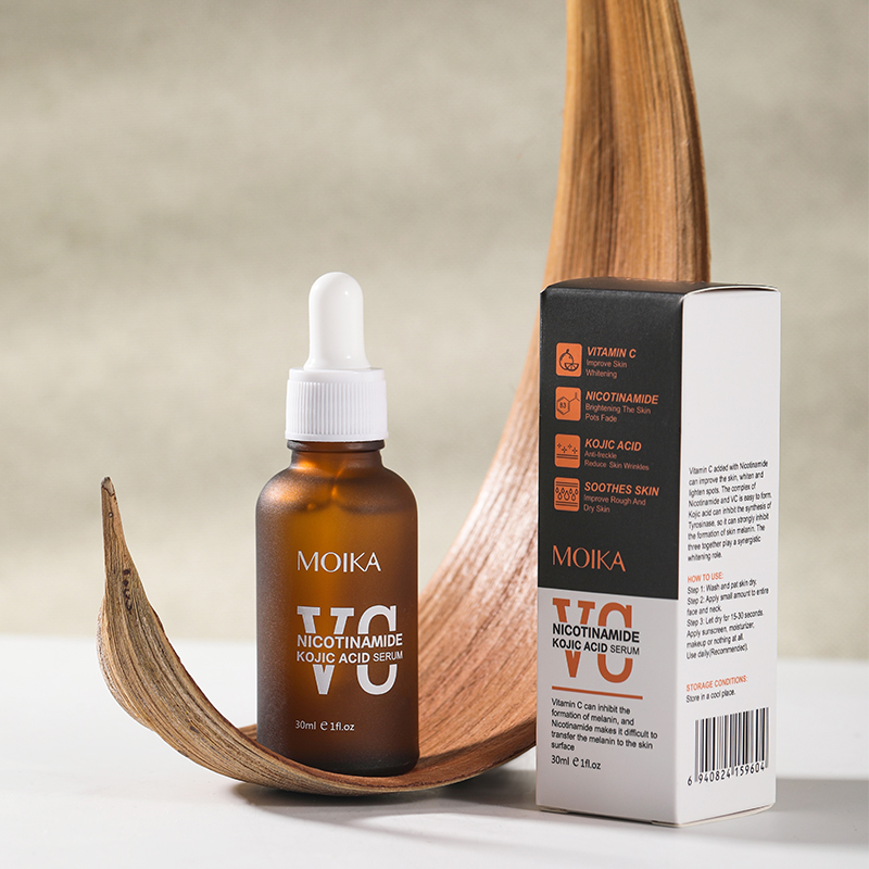 Kojic Acid Serum 30ml Vitamin C Niacinamide Brightening Dark Spot Correcting OEM Private Label