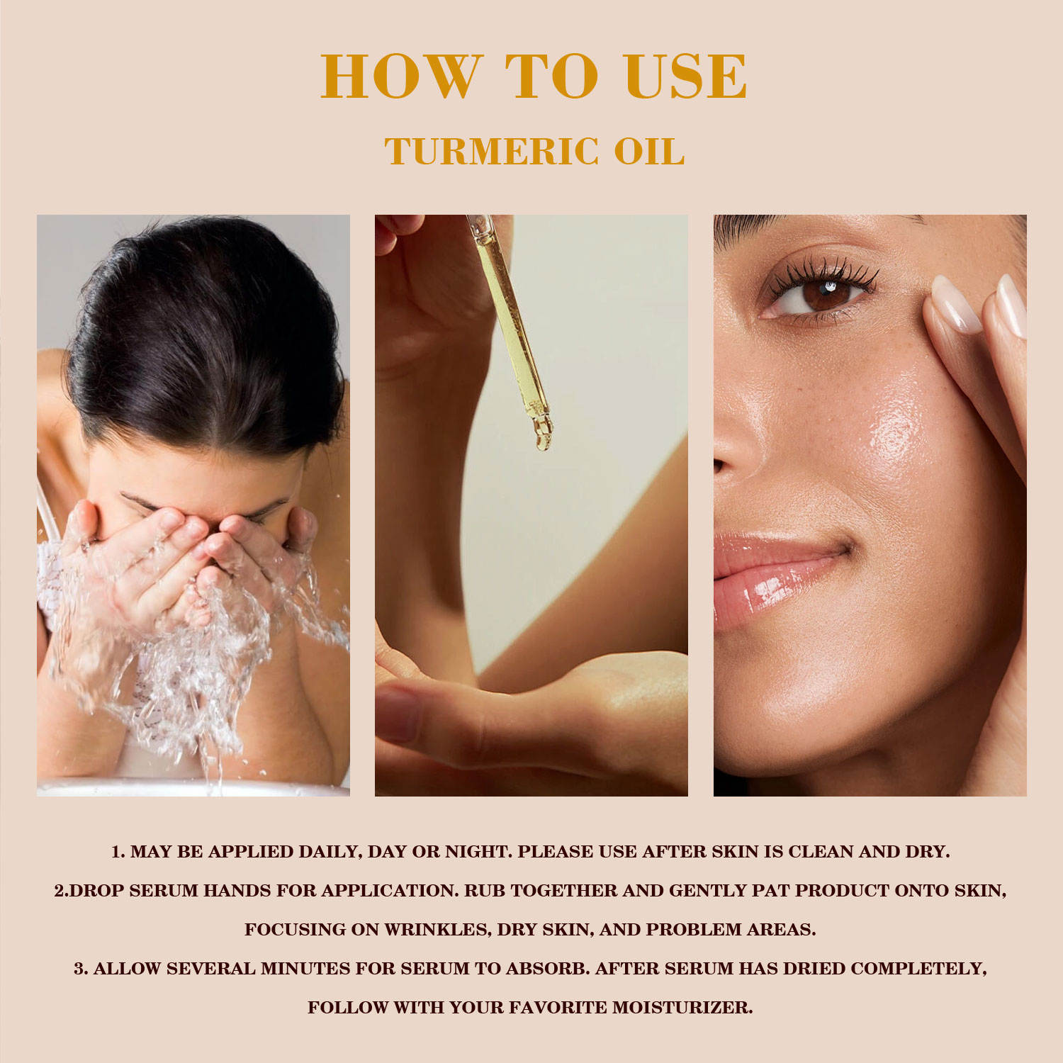 Turmeric Serum Application