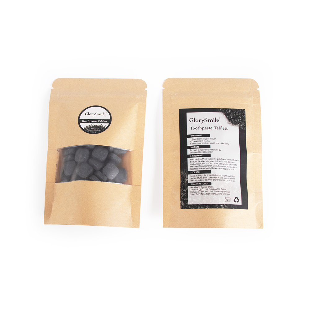 Private Label Mint Activated Carbon Cherry Blossoms Toothpaste Tablets Eco Friendly Toothpaste Tablets