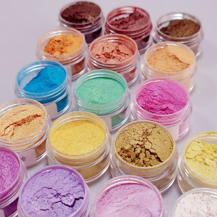 Skin Safe Cosmetic Grade Natural Multi Color Inorganic Mica Powder Pigment Coating Pigment