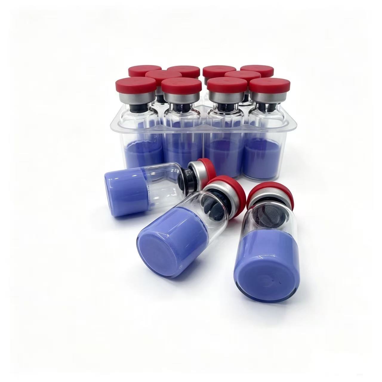 99% GHK-Cu Freeze-Dried Powder Herbal Extract Anti-Wrinkle Firming and Anti-Aging Cosmetics Packaged in Glass Bottle