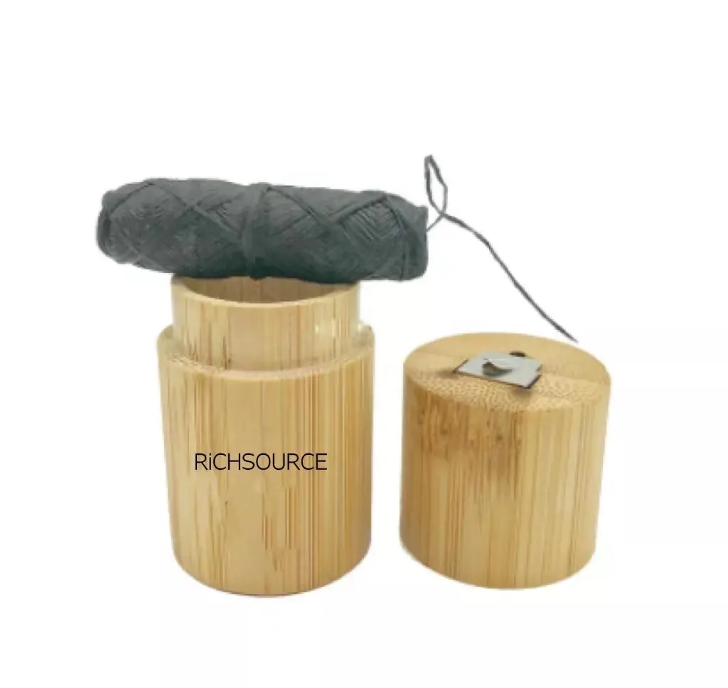 Vegan Natural Candelilla Wax Floss Custom Packaging Low MOQ Mint Flavor Biodegradable PLA Bamboo Charcoal Floss Boxed